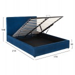 ΚΡΕΒΑΤΙ ALLIE HM584 18 160Χ200 ΜΕ ΑΠΟΘΗΚΕΥΤΙΚΟ ΧΩΡΟ-ΜΠΛΕ ΒΕΛΟΥΔΟ c468434