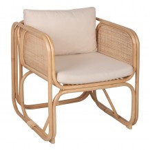 ΠΟΛΥΘΡΟΝΑ WENDY HM9816 RATTAN ΣΕ ΦΥΣΙΚΟ ΧΡΩΜΑ-ΛΕΥΚΑ ΜΑΞΙΛΑΡΙΑ 73x72x84Yεκ c468550