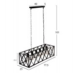 ΦΩΤΙΣΤΙΚΟ ΟΡΟΦΗΣ ΚΡΕΜΑΣΤΟ HM4128 6ΦΩΤΟ-ΜΑΥΡΟΣ ΜΕΤΑΛΛΙΚΟΣ ΣΚΕΛΕΤΟΣ 77 5x25x101Yεκ c469205