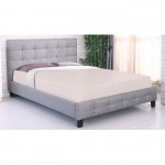 FIDEL Κρεβάτι Διπλό για Στρώμα 180x200cm Ύφασμα Γκρι c469338