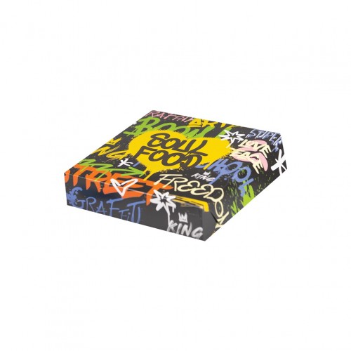 Κουτι Βαφλας ανά κιλό 20x20x5cm σχέδιο Soul Street Food Intertan - Σετ 10 c469403