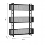 Βιβλιοθήκη Fifer pakoworld καρυδί-μαύρο 120x27x185εκ c469641