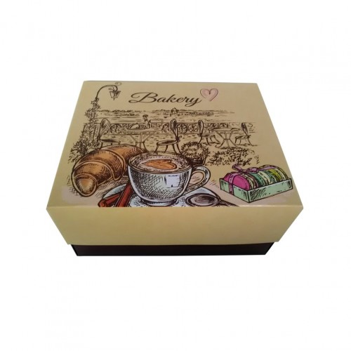 Κουτί Αρτοποιείου-Ζαχαροπλαστείου μεταλιζέ Νο 10 σχέδιο BAKERY - Σετ 10 c469791
