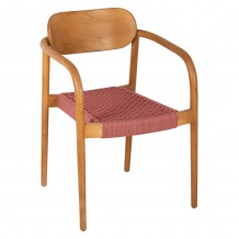 ΠΟΛΥΘΡΟΝΑ OSLO HM9636 06 ΞΥΛΟ TEAK ΦΥΣΙΚΟ ΡΟΖ ΣΧΟΙΝΙ 55x54x80Yεκ c469917