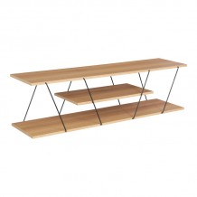 Έπιπλο τηλεόρασης Tars pakoworld sonoma-μαύρο 120x30x33εκ c470155