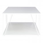 Τραπέζι σαλονιού Tars pakoworld γκρι-λευκό 120x50x30εκ c470164