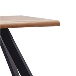 Τραπέζι Τραπεζαρίας AOSA Honey Maple Μαύρο MDF Μέταλλο 180x90x76cm c470267