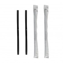 Πακέτο 500 Επαναχρησιμοποιούμενα Καλαμάκια Μαύρα πλαστικά χοντρά 220x7mm Jumbo Ίσιο 1 1 χαρτί c470272