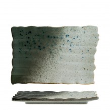 Πιατέλα πορσελάνης 34 5x21cm ακανόνιστο σχήμα Gaia BONNA - Σετ 2 c470448