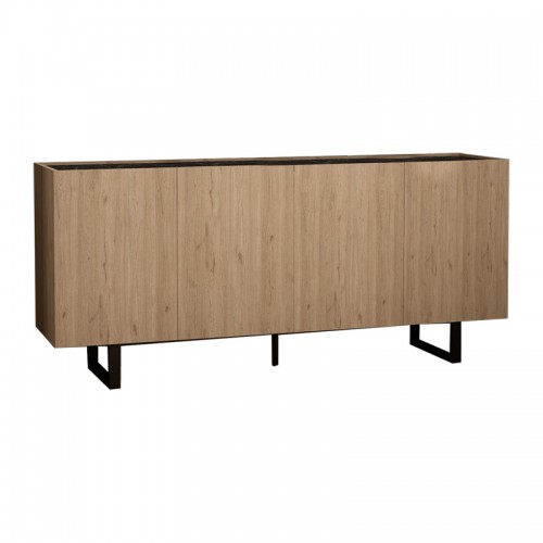 Μπουφές Kioubo pakoworld μελαμίνης oak-μαύρο 180x42x80εκ c470503