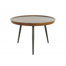 PENCIL 60 COFFEE TABLE ΦΥΣΙΚΟ ΜΑΥΡΟ 60x60xH40cm c470685