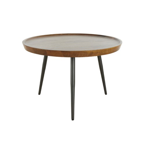 PENCIL 60 COFFEE TABLE ΦΥΣΙΚΟ ΜΑΥΡΟ 60x60xH40cm c470685