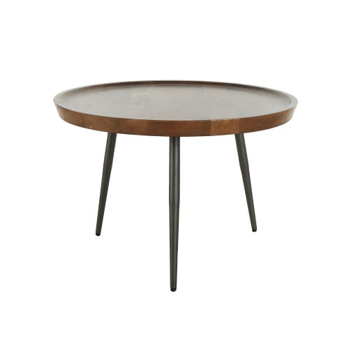 PENCIL 55 COFFEE TABLE ΦΥΣΙΚΟ ΜΑΥΡΟ 55x55xH55cm c470686