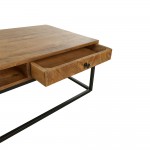 CASSETTO COFFEE TABLE 1ΣΥΡΤΑΡΙ ΦΥΣΙΚΟ ΜΑΥΡΟ 100x60xH40cm c470688