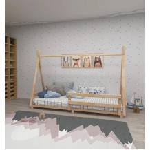 Μονό κρεβάτι Panda Natural 200x90x140cm c470767 Μονό κρεβάτι Panda Natural 200x90x140cm c470767