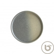 Πιάτο ρηχό πορσελάνης με κάθετο γείσο 26cm Hornfels Ripple BONNA - Σετ 6 c470781