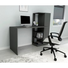 Γραφείο Scuro ανθρακί χρώμα μελαμίνη 120x55x73 8cm c470812 Γραφείο Scuro ανθρακί χρώμα μελαμίνη 120x55x73 8cm c470812