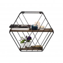 Ραφιέρα Gladiolo 44x15x40cm μέταλλο και ξύλο c470814 Ραφιέρα Gladiolo 44x15x40cm μέταλλο και ξύλο c470814