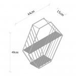 Ραφιέρα Gladiolo 44x15x40cm μέταλλο και ξύλο c470814