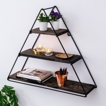 Ραφιέρα Gladiolo 60x15x52cm μέταλλο και ξύλο c470816 Ραφιέρα Gladiolo 60x15x52cm μέταλλο και ξύλο c470816