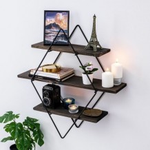 Ραφιέρα Gladiolo 60x15x40cm μέταλλο και ξύλο c470817 Ραφιέρα Gladiolo 60x15x40cm μέταλλο και ξύλο c470817