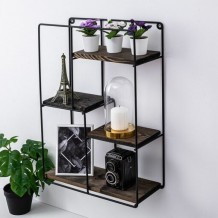 Ραφιέρα Gladiolo 60x15x40cm μέταλλο και ξύλο c470818 Ραφιέρα Gladiolo 60x15x40cm μέταλλο και ξύλο c470818