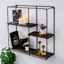 Ραφιέρα Gladiolo 60x15x60cm μέταλλο και ξύλο c470819 Ραφιέρα Gladiolo 60x15x60cm μέταλλο και ξύλο c470819