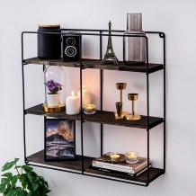Ραφιέρα Gladiolo 60x15x60cm μέταλλο και ξύλο c470820 Ραφιέρα Gladiolo 60x15x60cm μέταλλο και ξύλο c470820