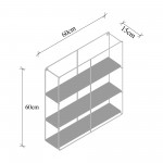 Ραφιέρα Gladiolo 60x15x60cm μέταλλο και ξύλο c470820