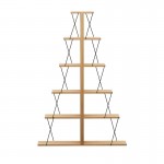 Βιβλιοθήκη mini Tars pakoworld sonoma-μαύρο 130x22x146εκ c470826