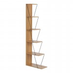 Βιβλιοθήκη mini Tars pakoworld sonoma-μαύρο 130x22x146εκ c470826