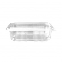 Σκεύοs PET με καπάκι μίαs χρήσηs 1000cc με Υπερυψωμένο καπάκι 18x11x7cm - Σετ 100 c470836