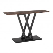 Κονσόλα Wirmo pakoworld καρυδί-μαύρο μέταλλο 110x30x80εκ c470875 Κονσόλα Wirmo pakoworld καρυδί-μαύρο μέταλλο 110x30x80εκ c470875