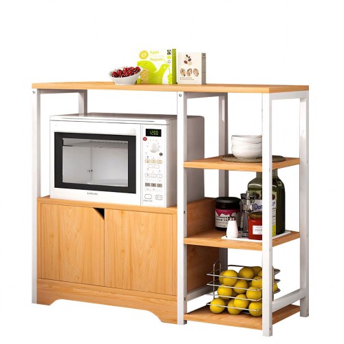 Ραφιέρα Κουζίνας LYNX Δρυς Λευκό MDF Μέταλλο 80x30x71cm c470916