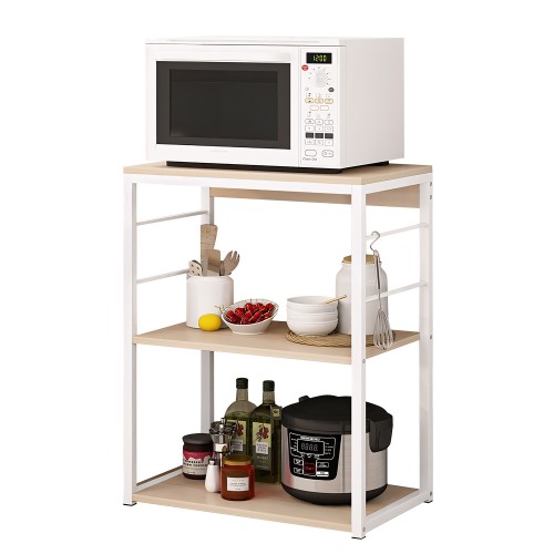Ραφιέρα Κουζίνας DALL Maple Λευκό MDF Μέταλλο 50x30x71cm c470922