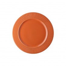 Πιάτο πορσελάνης ανάγλυφο RIM φ27cm πορτοκαλί σειρά Nature LUKANDA - Σετ 6 c470963