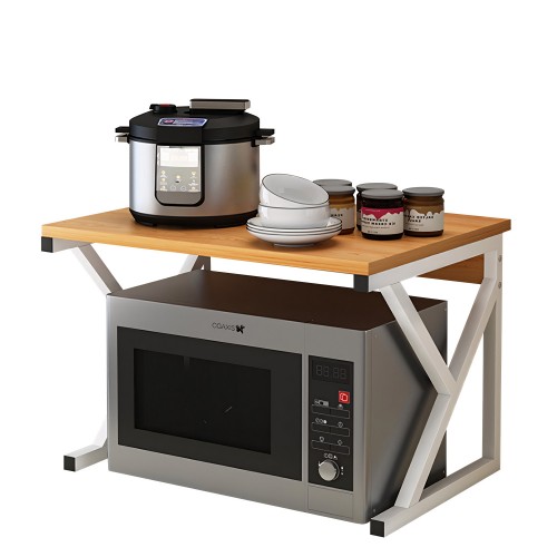 Ραφιέρα Κουζίνας BEAVER Δρυς Λευκό MDF Μέταλλο 54x35x34cm c470987