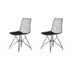 Καρέκλα Faro μαύρο χρώμα μέταλλο set 2τεμ 46x42 5x81cm c471257