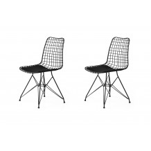 Καρέκλα Faro μαύρο χρώμα μέταλλο set 2τεμ 46x42 5x81cm c471257 Καρέκλα Faro μαύρο χρώμα μέταλλο set 2τεμ 46x42 5x81cm c471257