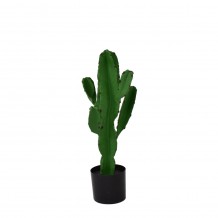 CANDELABRA CACTUS ΤΕΧΝΗΤΟ ΦΥΤΟ ΚΑΚΤΟΣ ΣΕ ΓΛΑΣΤΡΑ PU ΠΡΑΣΙΝΟ H70cm c471325
