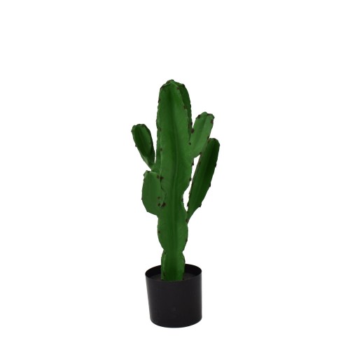 CANDELABRA CACTUS ΤΕΧΝΗΤΟ ΦΥΤΟ ΚΑΚΤΟΣ ΣΕ ΓΛΑΣΤΡΑ PU ΠΡΑΣΙΝΟ H70cm c471325