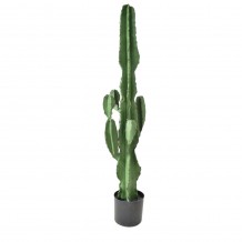 CANDELABRA CACTUS ΤΕΧΝΗΤΟ ΦΥΤΟ ΚΑΚΤΟΣ ΣΕ ΓΛΑΣΤΡΑ PU ΠΡΑΣΙΝΟ H120cm c471327