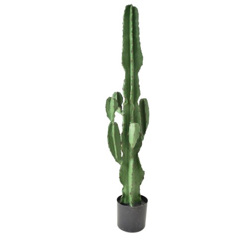 CANDELABRA CACTUS ΤΕΧΝΗΤΟ ΦΥΤΟ ΚΑΚΤΟΣ ΣΕ ΓΛΑΣΤΡΑ PU ΠΡΑΣΙΝΟ H120cm c471327