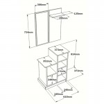 Έπιπλο εισόδου Wizbo pakoworld μελαμίνης λευκό 61x37x82 5εκ c471483