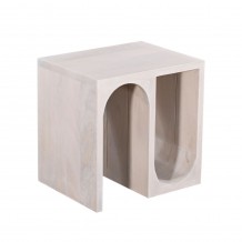 ARCH SIDE TABLE ΛΕΥΚΟ DECAPE 45x35xH45cm c471748 ARCH SIDE TABLE ΛΕΥΚΟ DECAPE 45x35xH45cm c471748