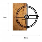Ρολόι τοίχου ξύλο και μέταλλο 56x3x58cm c472045