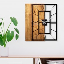 Ρολόι τοίχου ξύλο και μέταλλο 49x3x58cm c472046 Ρολόι τοίχου ξύλο και μέταλλο 49x3x58cm c472046