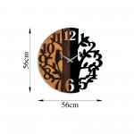 Ρολόι τοίχου ξύλο και μέταλλο 56x56cm c472047