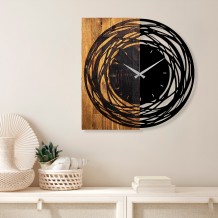 Ρολόι τοίχου ξύλο και μέταλλο 58x3x58cm c472048 Ρολόι τοίχου ξύλο και μέταλλο 58x3x58cm c472048