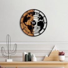 Ρολόι τοίχου ξύλο και μέταλλο 56x3x56cm c472050 Ρολόι τοίχου ξύλο και μέταλλο 56x3x56cm c472050